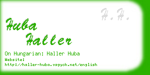 huba haller business card